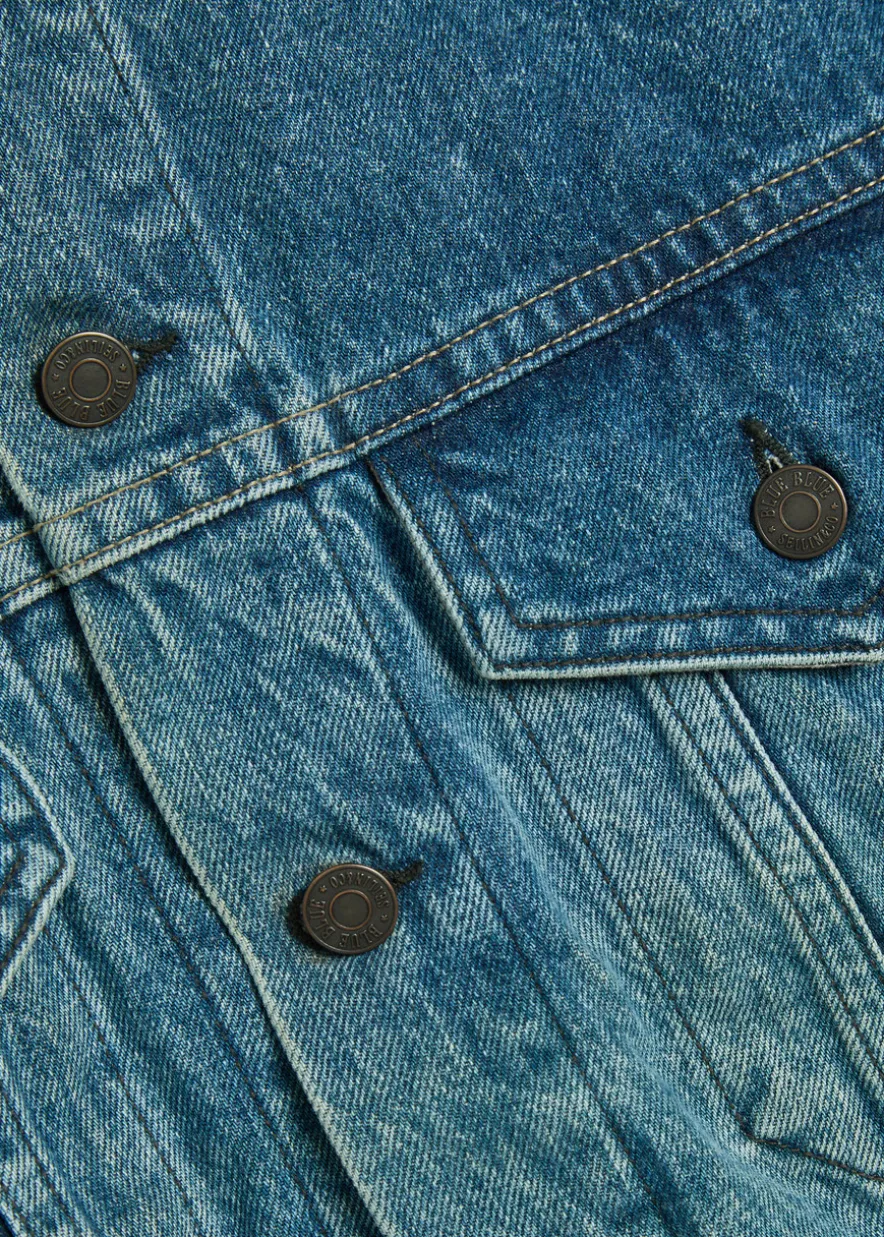 Panelled denim jacket