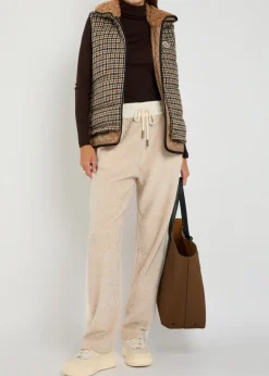 Panelled fleece sweatpants