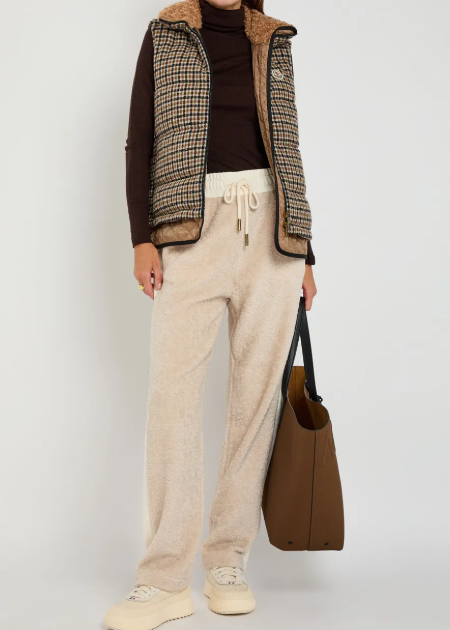 Panelled fleece sweatpants