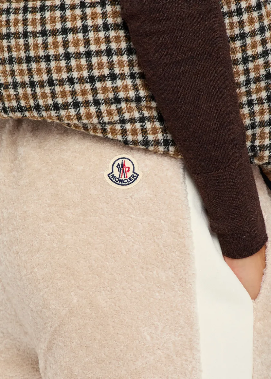 Panelled fleece sweatpants