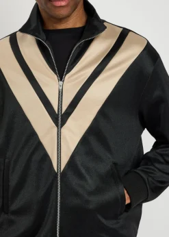 Panelled jersey track jacket