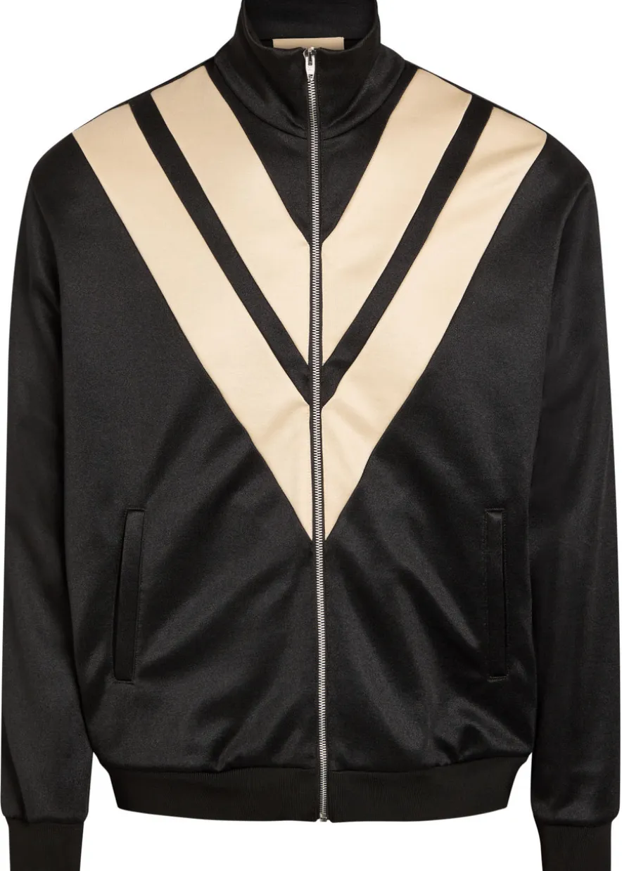 Panelled jersey track jacket