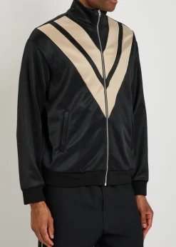 Panelled jersey track jacket