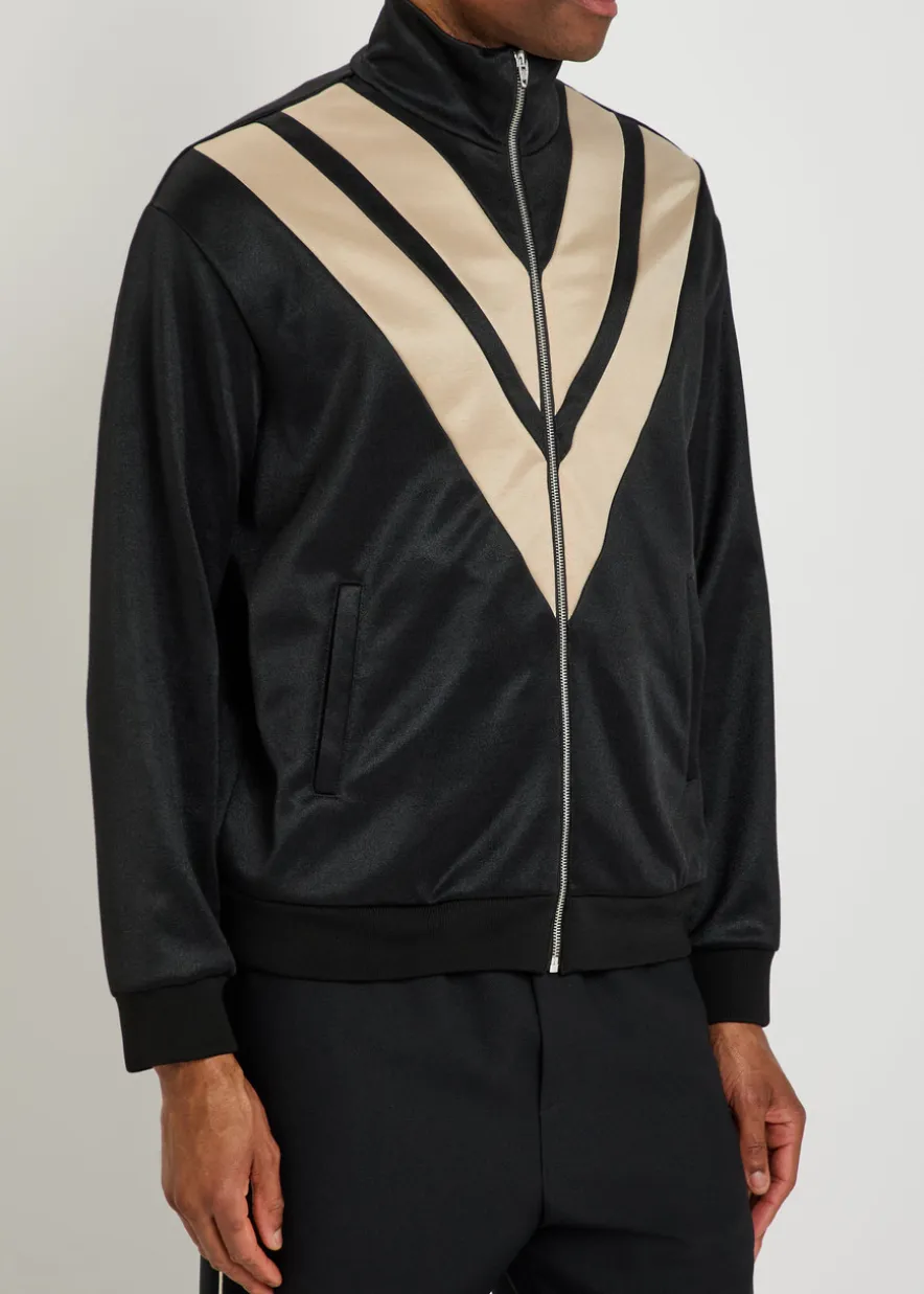 Panelled jersey track jacket