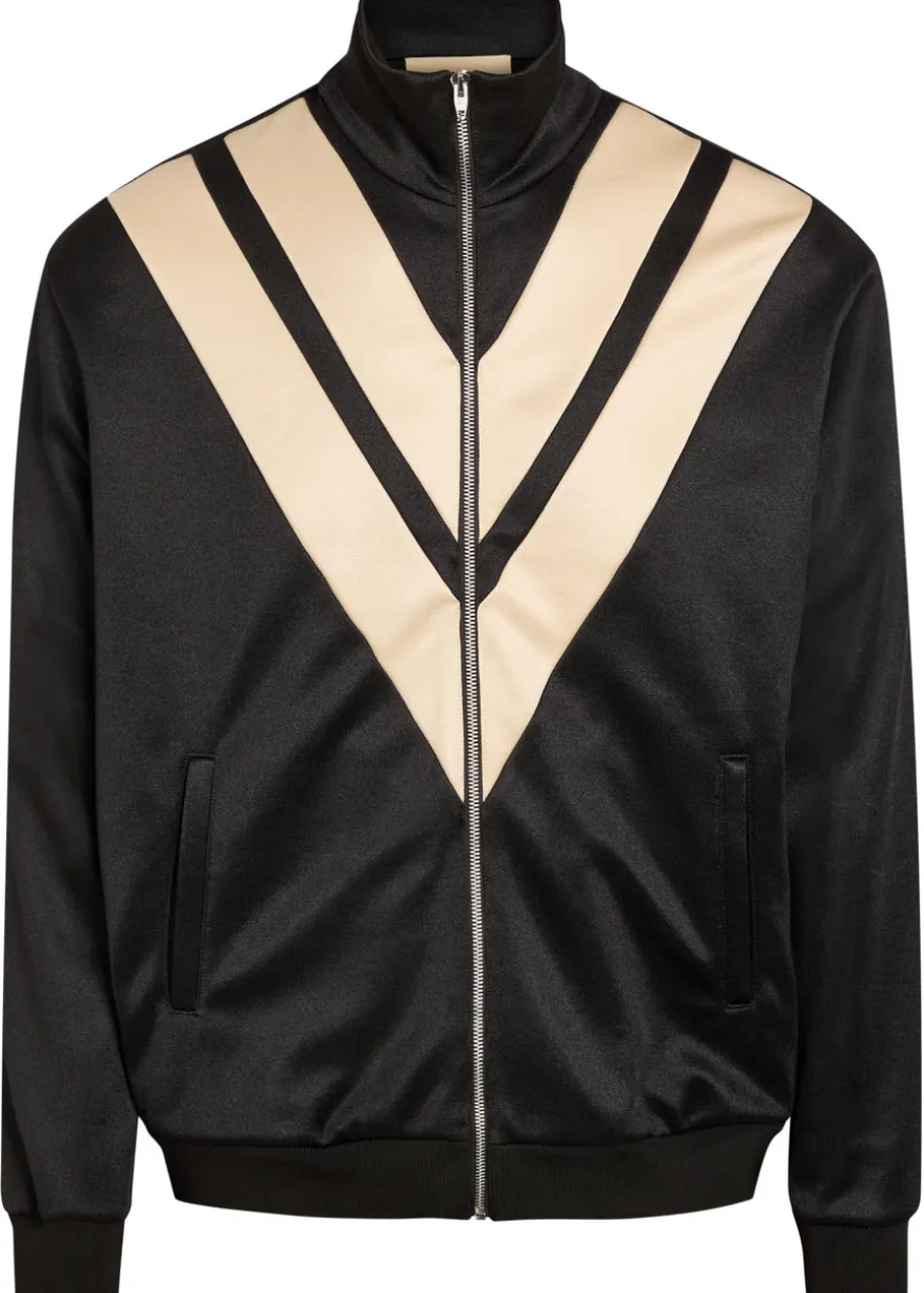 Panelled jersey track jacket