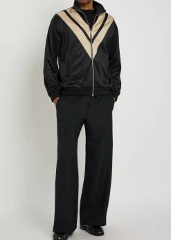 Panelled jersey track jacket