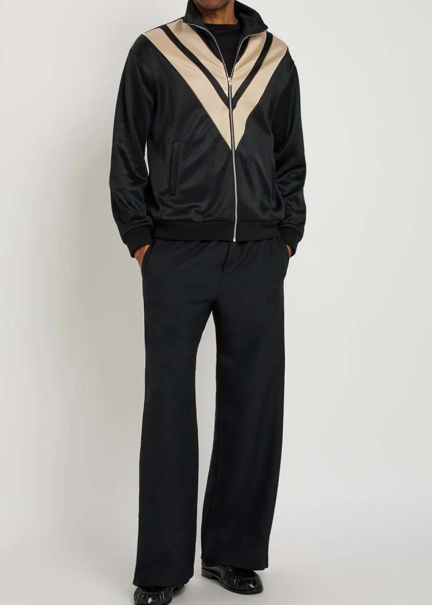 Panelled jersey track jacket