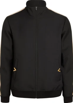 Panelled jersey-twill track jacket
