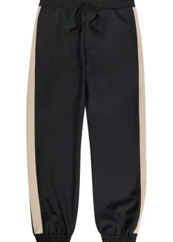 Panelled jersey-twill track pants