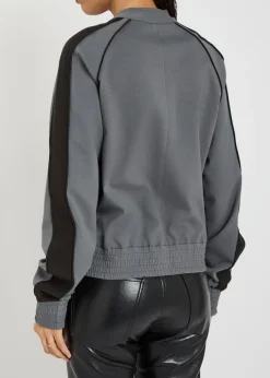 Panelled jersey varsity jacket
