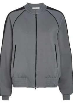 Panelled jersey varsity jacket