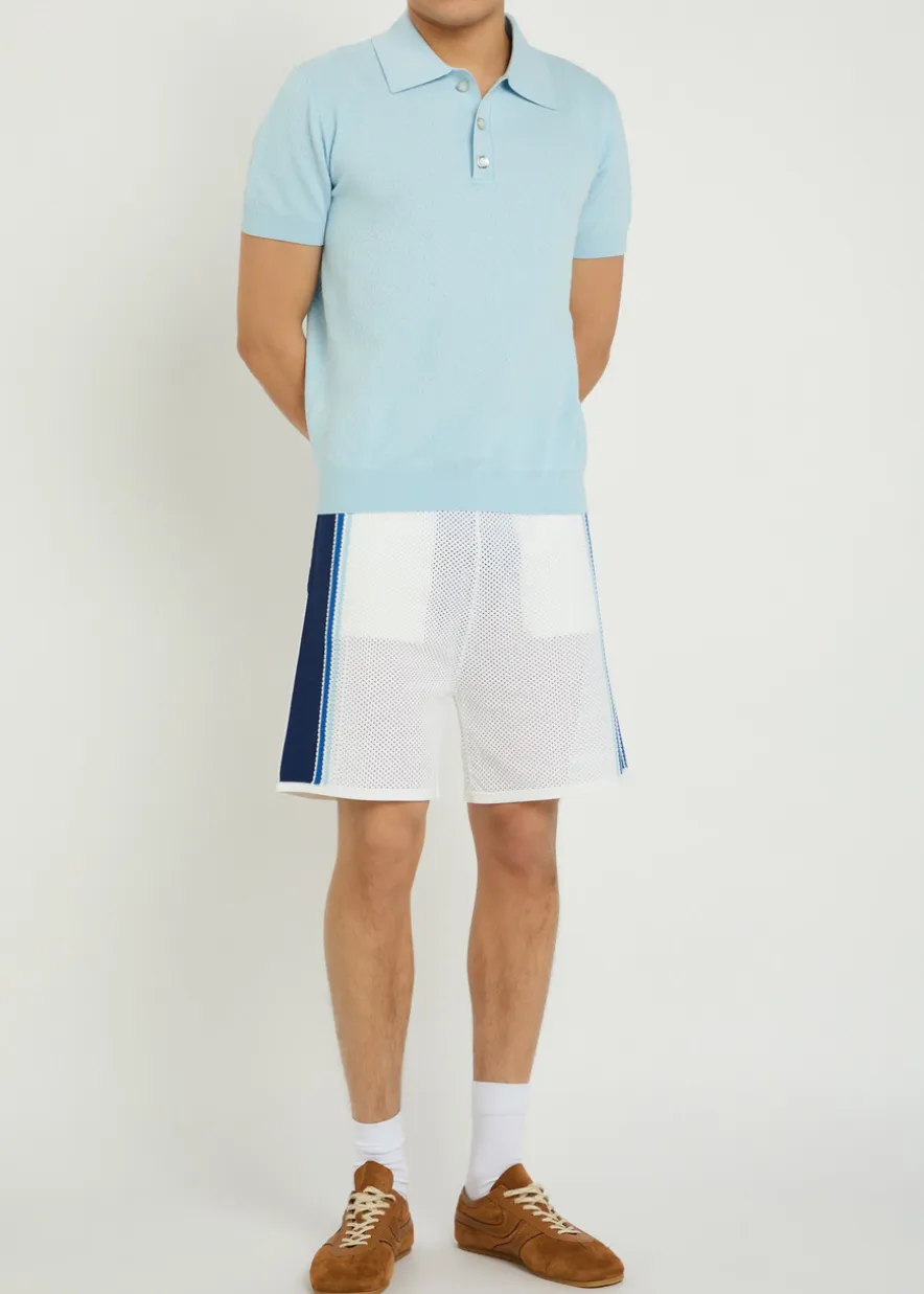 Panelled knit shorts
