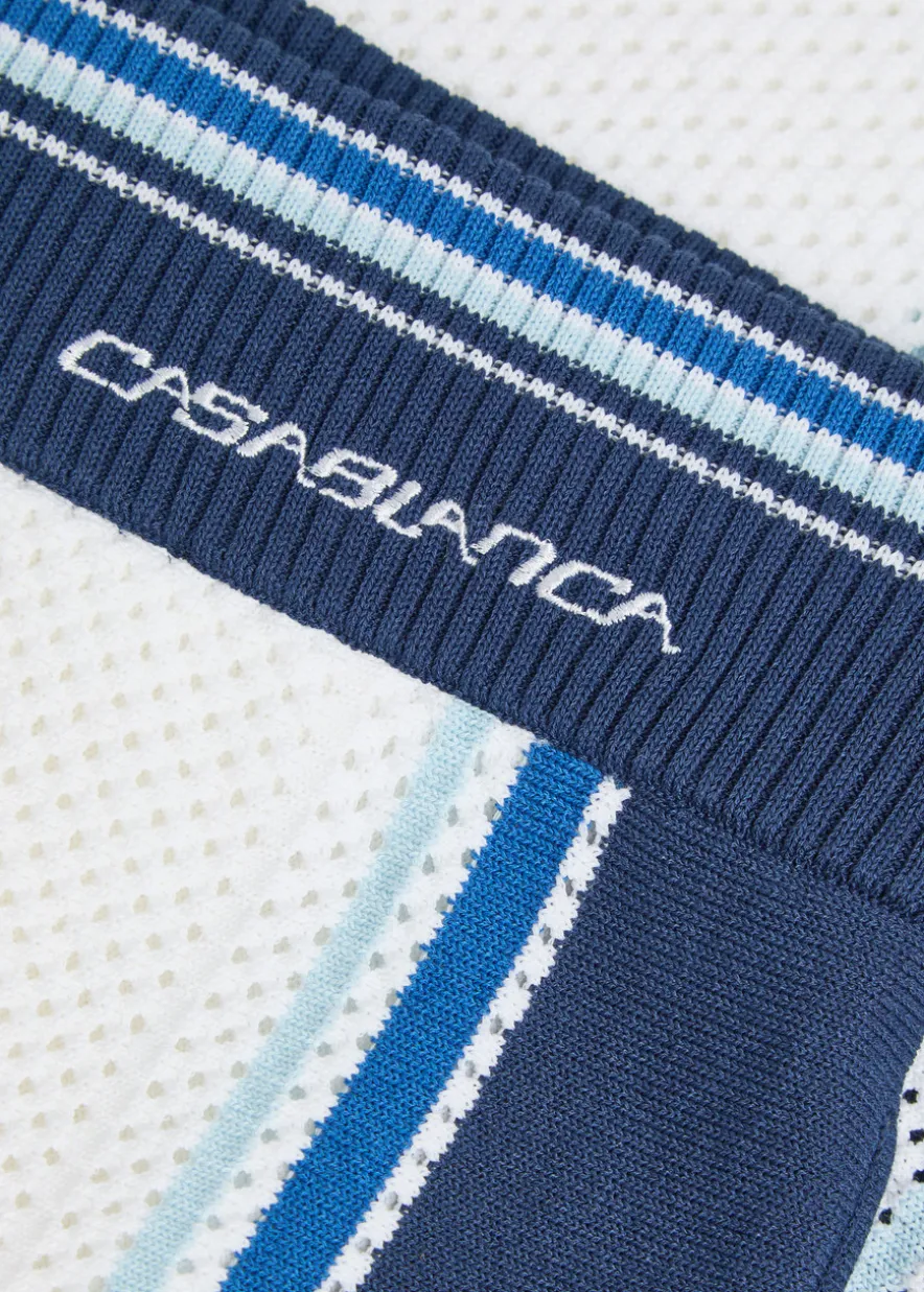 Panelled knit shorts