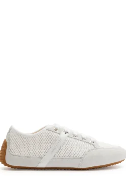 Panelled mesh-knit sneakers