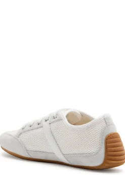 Panelled mesh-knit sneakers