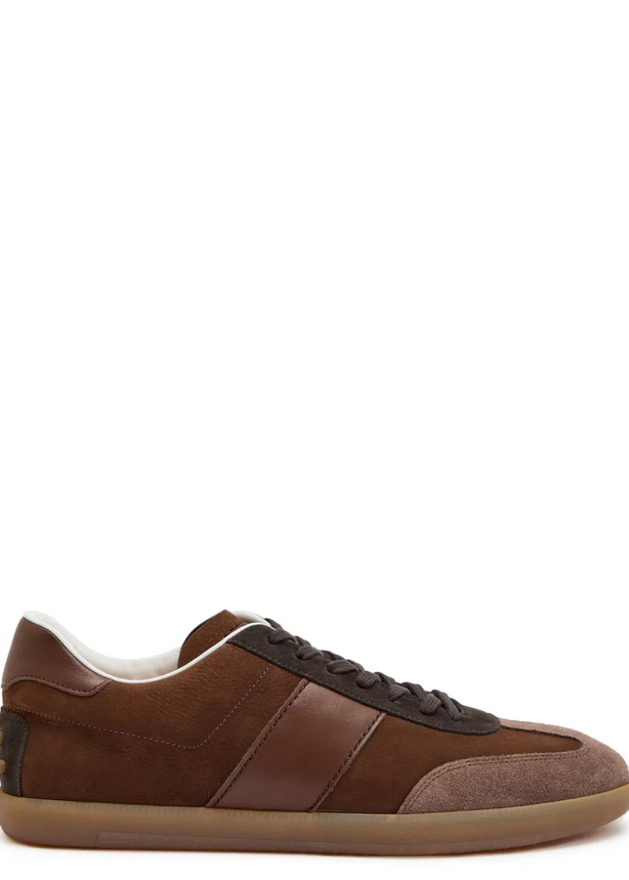 Panelled nubuck sneakers
