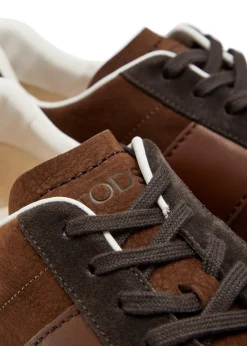 Panelled nubuck sneakers