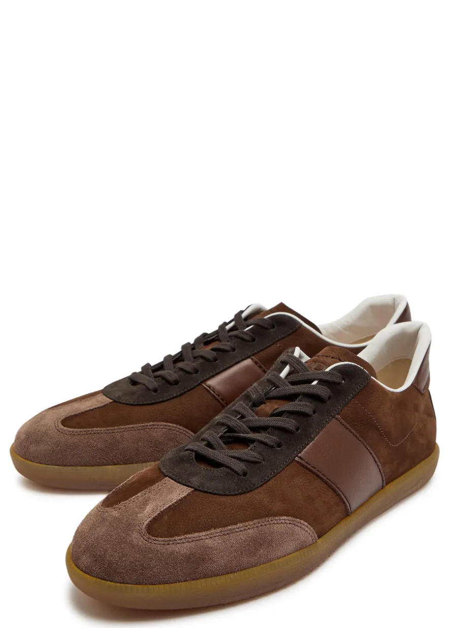 Panelled nubuck sneakers