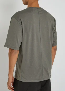 Panelled stretch-jersey T-shirt