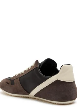 Panelled suede and leather sneakers