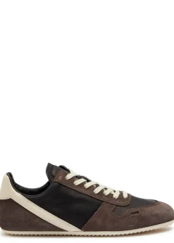 Panelled suede and leather sneakers