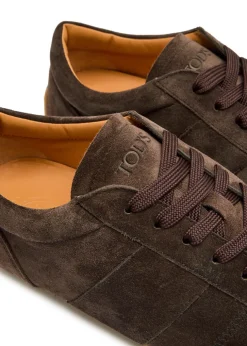 Panelled suede sneakers