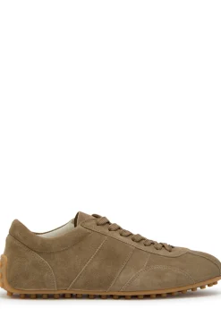 Panelled suede sneakers