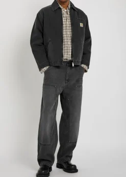 Panelled wide-leg denim jeans