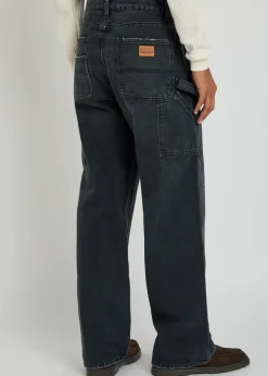 Panelled wide-leg jeans