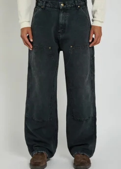 Panelled wide-leg jeans
