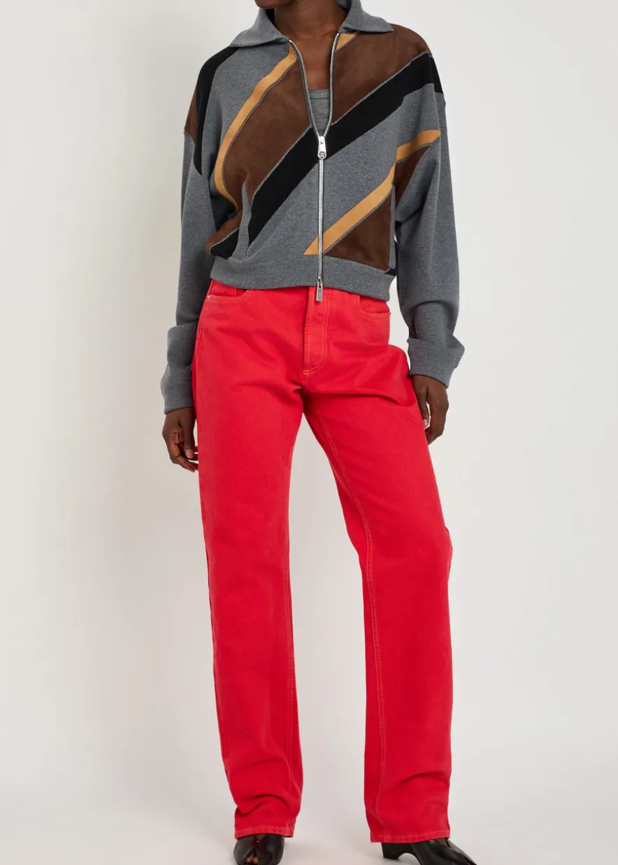 Panelled wool-blend jacket