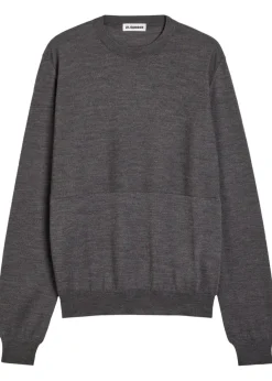 Panelled wool jumper