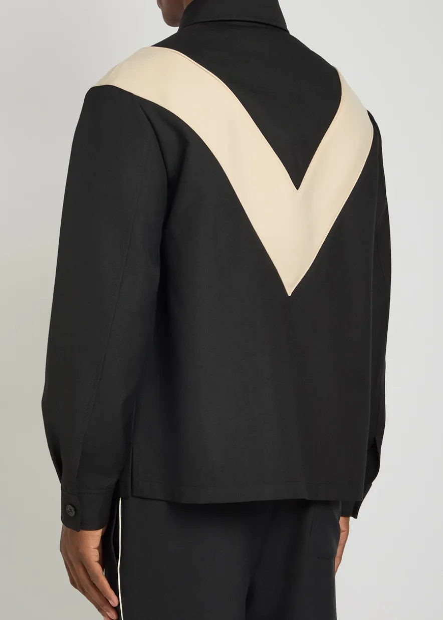 Panelled woven jacket