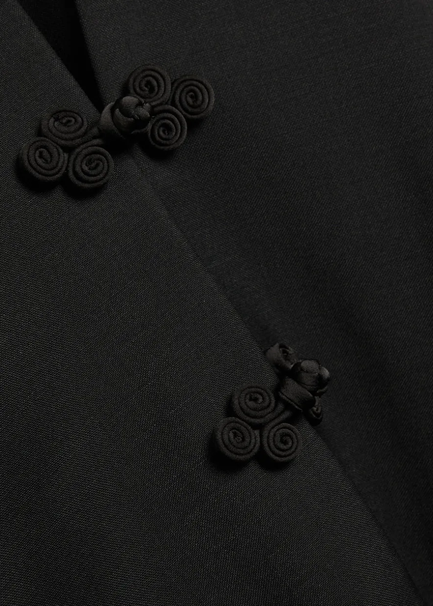 Pankou-closure wool jacket