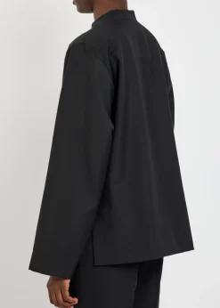 Pankou-closure wool jacket