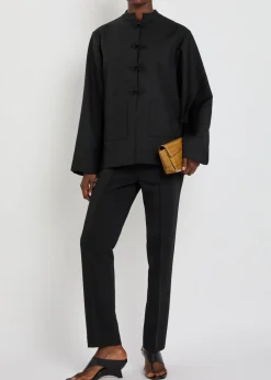 Pankou-closure wool jacket