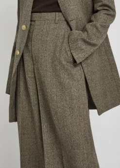 Pantaloni wide-leg wool trousers
