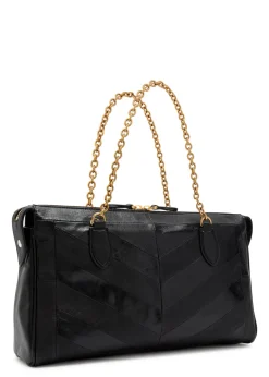 Panthea medium panelled leather shoulder bag