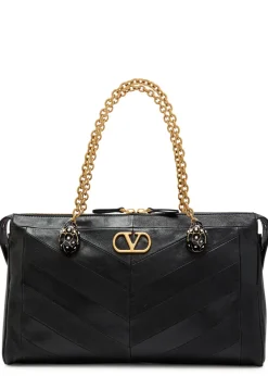 Panthea medium panelled leather shoulder bag