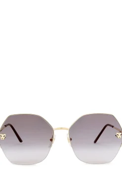 Panthère De Cartier gold-tone oversized sunglasses