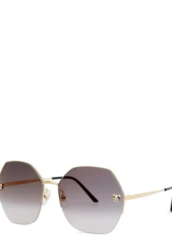 Panthère De Cartier gold-tone oversized sunglasses