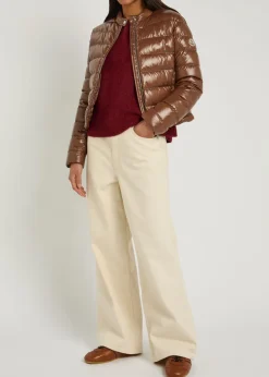 Papillon padded glossed shell jacket