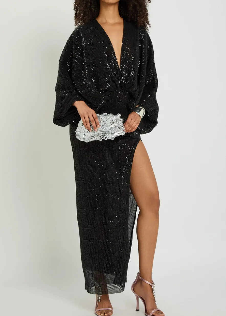 Paradiso sequin-embellished stretch-mesh gown