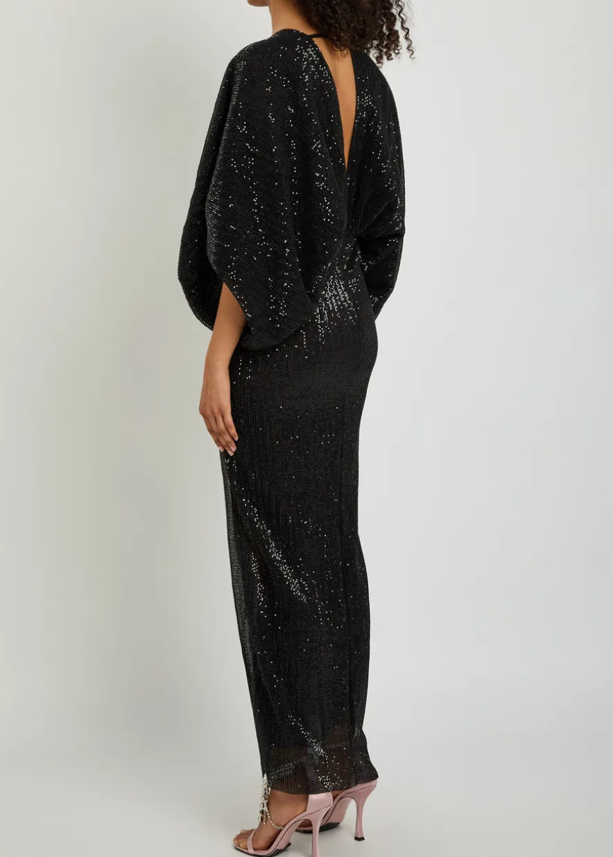 Paradiso sequin-embellished stretch-mesh gown