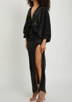 Paradiso sequin-embellished stretch-mesh gown