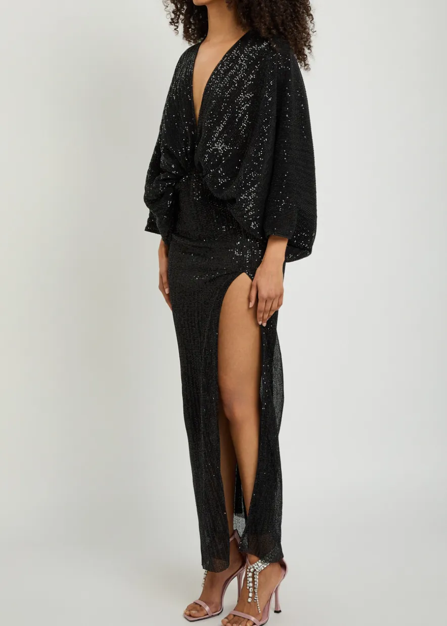 Paradiso sequin-embellished stretch-mesh gown