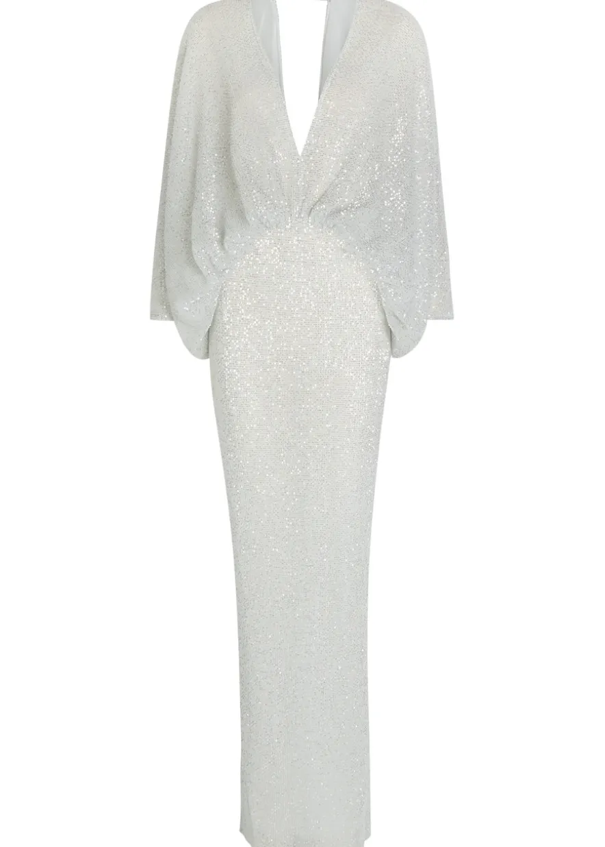 Paradiso sequin-embellished stretch-mesh gown