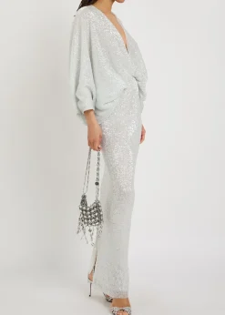Paradiso sequin-embellished stretch-mesh gown