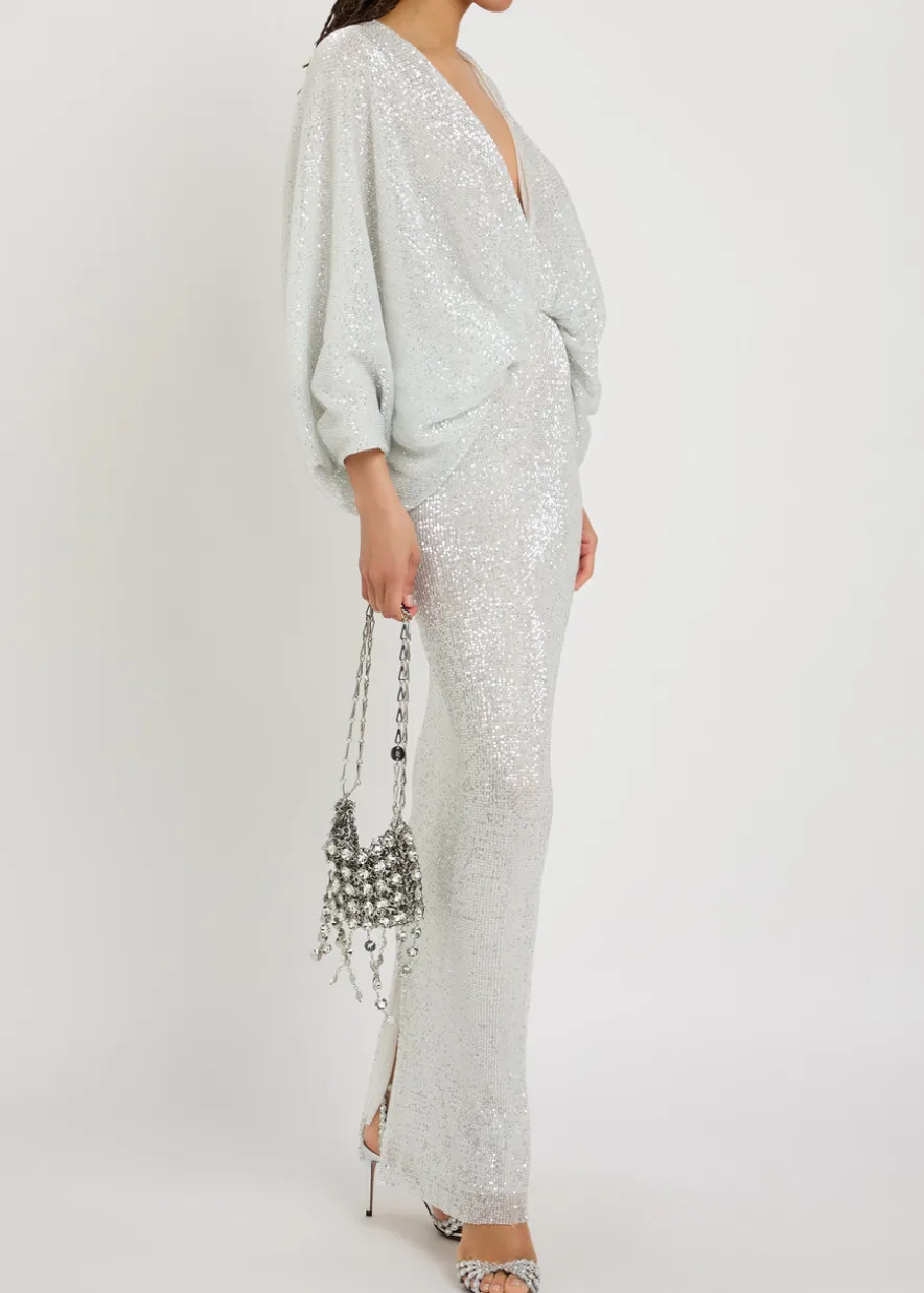 Paradiso sequin-embellished stretch-mesh gown