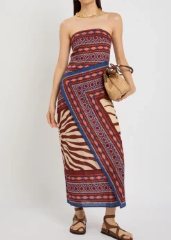 Paraiso Agreste printed cotton maxi dress